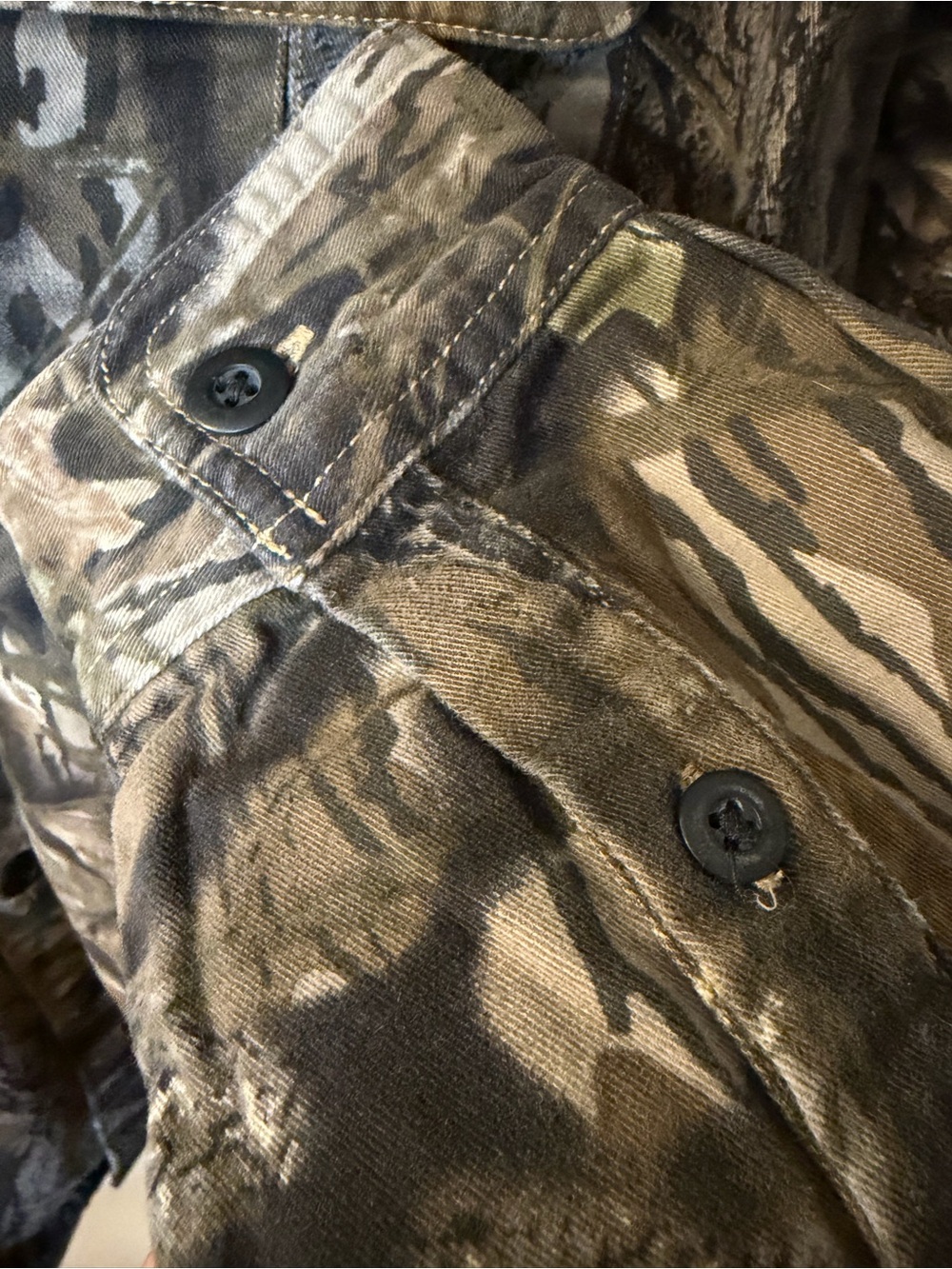 Columbia Button Down Shirt Mens Medium Camo Mossy Oak Break-Up Hunting - Picture 7 of 9